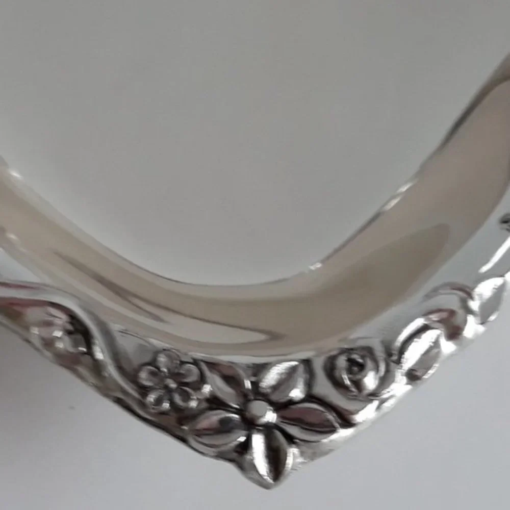 silver heart dish tarnish-resistant, made in Japan